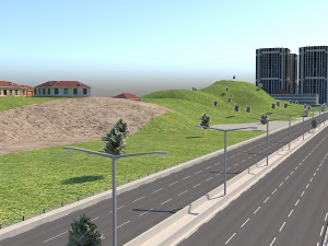 city scene low poly vr - ar - low-poly Model 3D