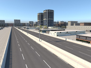 city scene low poly vr - ar - low-poly Model 3D