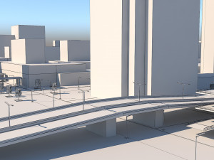 city scene low poly vr - ar - low-poly Model 3D
