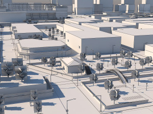 city scene low poly vr - ar - low-poly Model 3D