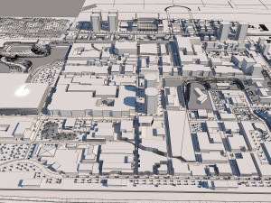 city scene low poly vr - ar - low-poly Model 3D