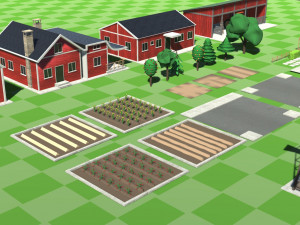 Low Poly Farmhouse and Environmental Pack Low-pol 3D Model
