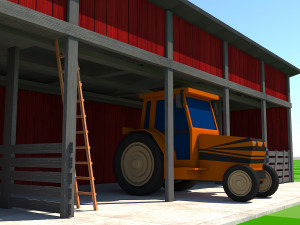 Low Poly Farmhouse and Environmental Pack Low-pol 3D Model