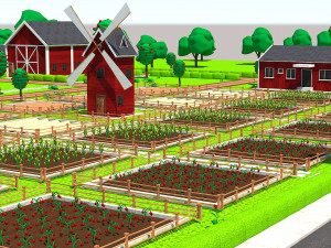Low Poly Farmhouse and Environmental Pack Low-pol 3D Model
