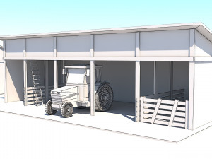 Low Poly Farmhouse and Environmental Pack Low-pol 3D Model
