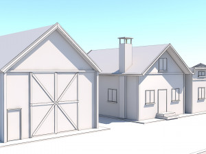 Low Poly Farmhouse and Environmental Pack Low-pol 3D Model