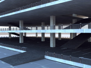 3D Multi -Storey Parking - Floor Parking 2 VR - AR - low-poly 3D Model