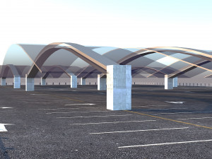 3D Multi -Storey Parking - Floor Parking 2 VR - AR - low-poly 3D Model