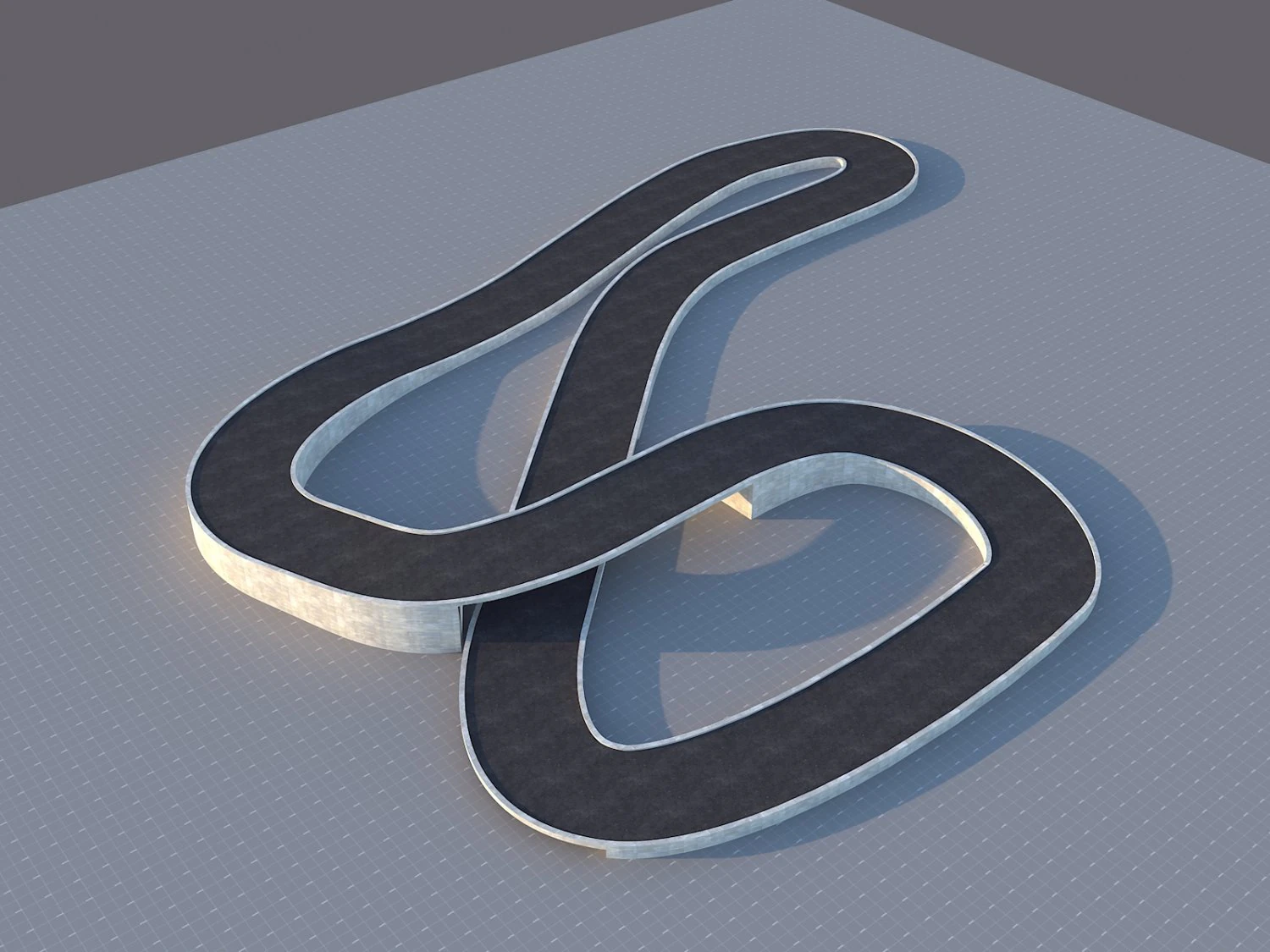 Dirft Circuit Road 3D Model .c4d .max .obj .3ds .fbx .stl .blend 