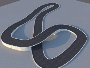 Dirft Circuit Road 3D Model