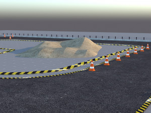 Drift Circuit Race Track Low-poly Modèle 3D