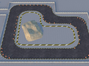 Drift Circuit Race Track Low-poly Modèle 3D