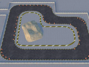 Drift Devresi Yarış Pisti D&uuml;ş&uuml;k Poli 3D Model