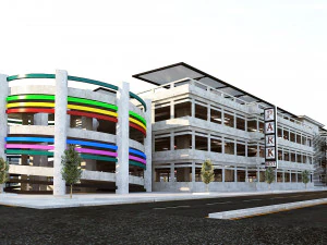 Multi-Storey Car Parking Building VR - AR - low-poly 3D Model