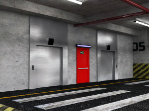 Multi-Storey Car Parking Building VR - AR - low-poly Model 3D