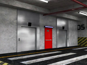 Multi-Storey Car Parking Building VR - AR - low-poly 3D Model