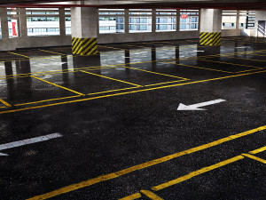 Multi-Storey Car Parking Building VR - AR - low-poly Model 3D