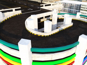 Multi-Storey Car Parking Building VR - AR - low-poly Model 3D
