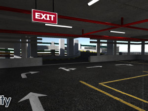 Multi-Storey Car Parking Building VR - AR - low-poly Model 3D