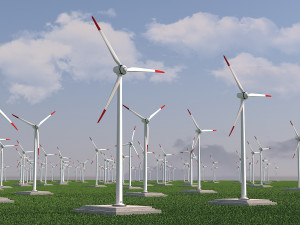 Wind Turbine Clear Energy low poly VR - AR - low-poly 3D Model