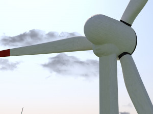 Wind Turbine Clear Energy low poly VR - AR - low-poly 3D Model