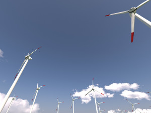 Wind Turbine Clear Energy low poly VR - AR - low-poly 3D Model