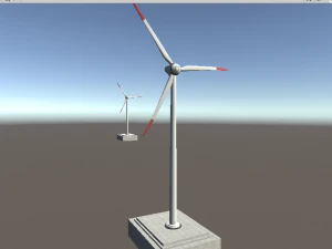 Wind Turbine Clear Energy low poly VR - AR - low-poly 3D Model