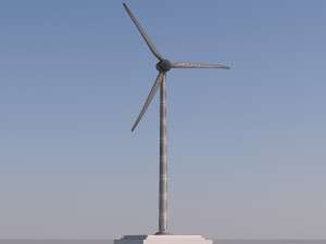 Wind Turbine Clear Energy low poly VR - AR - low-poly 3D Model