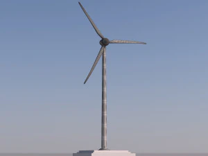 Wind Turbine Clear Energy low poly VR - AR - low-poly 3D Model