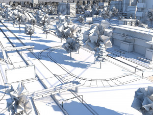 Ultra Mega City High Detail Low Poly Modelo 3D