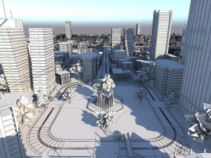 Ultra Mega City High Detail Low Poly Modelo 3D