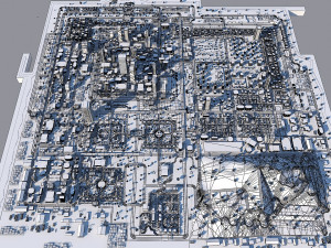 Ultra Mega City High Detail Low Poly Modelo 3D