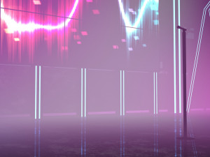 Concert Stage Area Low Poly Low-poly 3D Model