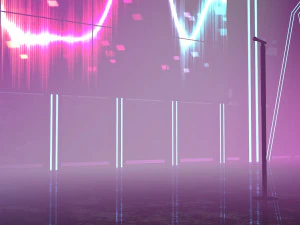 Concert Stage Area Low Poly Low-poly 3D Model