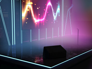 Concert Stage Area Low Poly Low-poly 3D Model