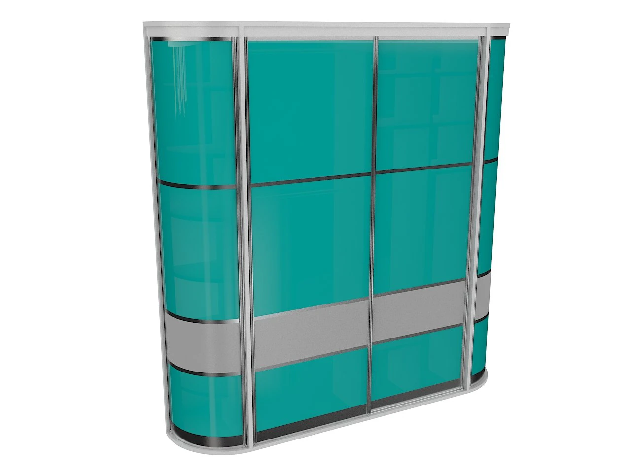 cabinet 2 sliding wardrobe 3D Model .c4d .max .obj .3ds .fbx .stl .blend 