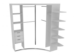 cabinet 3 sliding wardrobe 3Dモデル