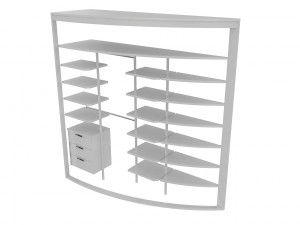 cabinet 4 sliding wardrobe 3D Model
