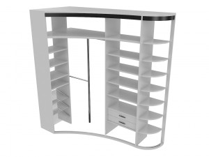 cabinet 5 sliding wardrobe 3D Model