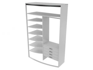 cabinet 6 sliding wardrobe 3D Model