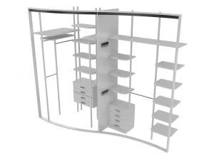 cabinet 7 sliding wardrobe 3D Model