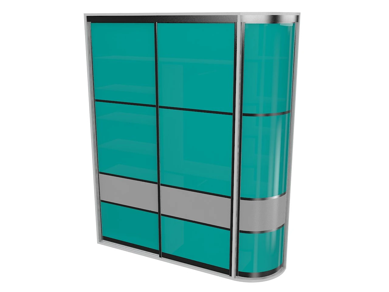 cabinet 11 sliding wardrobe 3D Model .c4d .max .obj .3ds .fbx .stl .blend