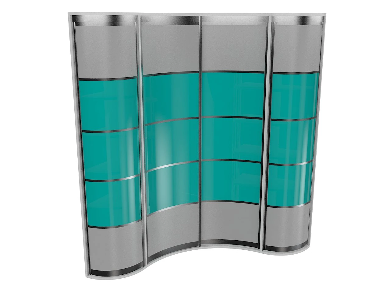 cabinet 12 sliding wardrobe 3D Model .c4d .max .obj .3ds .fbx .stl .blend