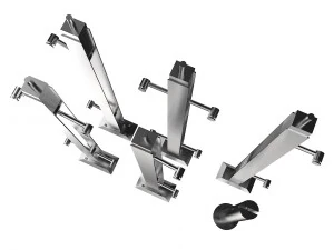 유리 난간용 랙 6개 3D 모델