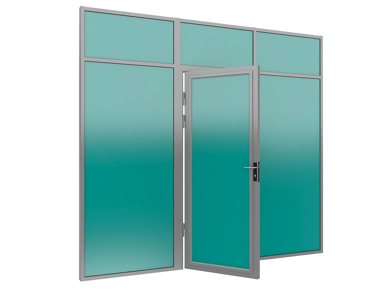 glass partition 2 3D Model .c4d .max .obj .3ds .fbx .stl .blend 