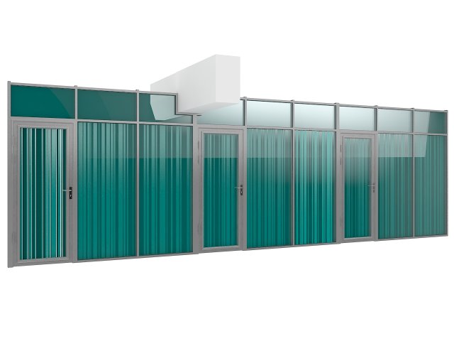 glass partition 9 3D Model .c4d .max .obj .3ds .fbx .stl .blend 