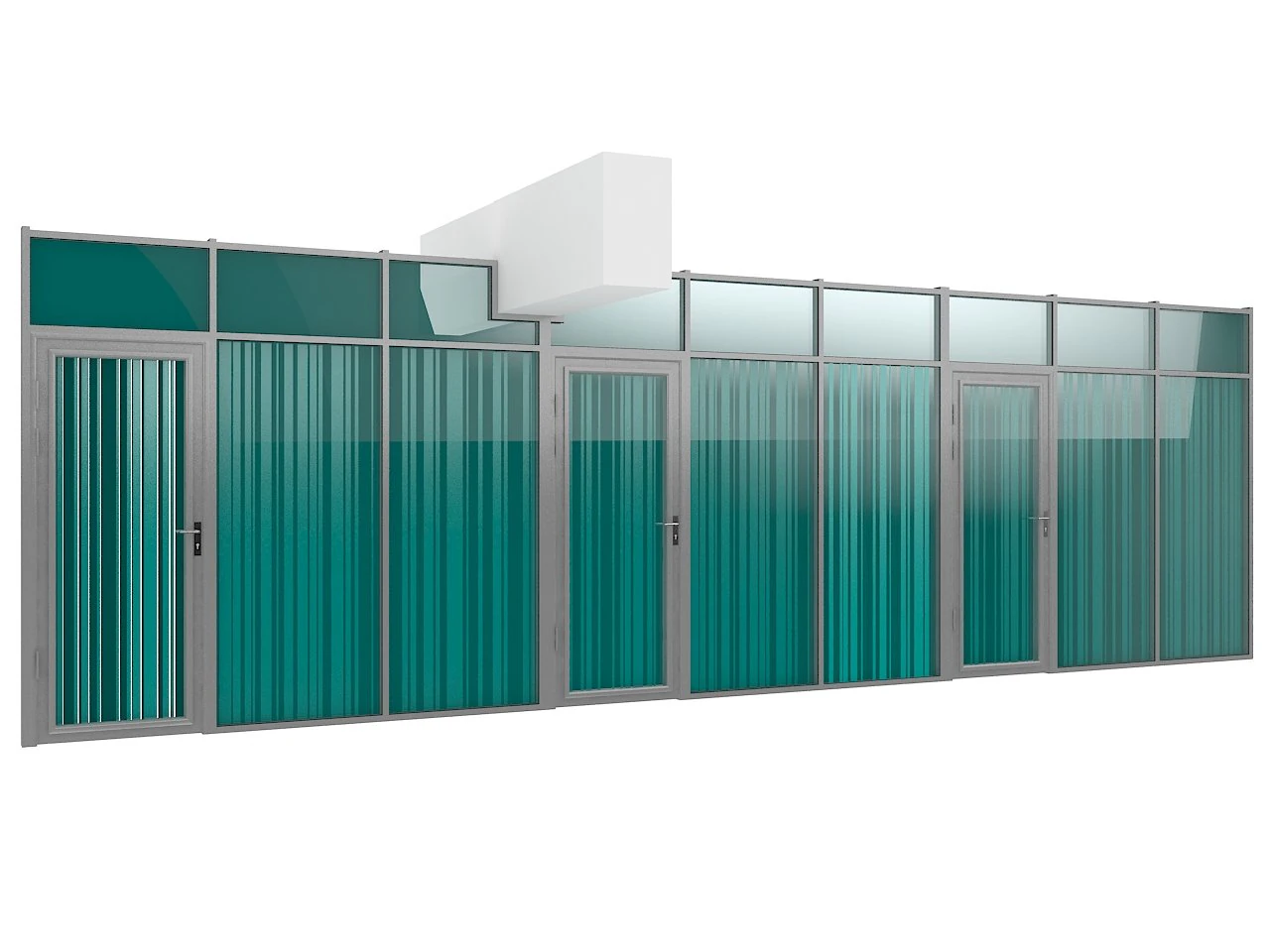 glass partition 9 3D Model .c4d .max .obj .3ds .fbx .stl .blend 