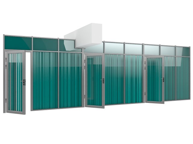 glass partition 10 3D Model .c4d .max .obj .3ds .fbx .stl .blend 
