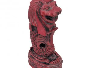 Figurka Merlion - wersja high i low poli Model 3D