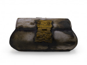 mini chest 02 - low and high poly versions 3D Model